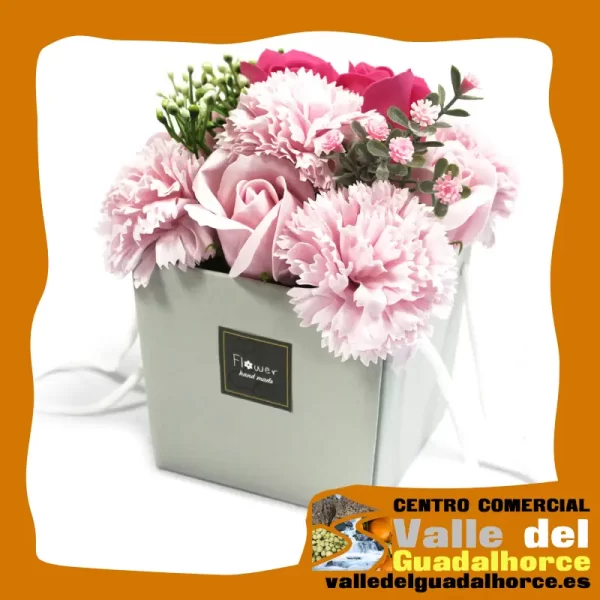 Bouquet Flores Jabón - Rosas Rosas y clavel